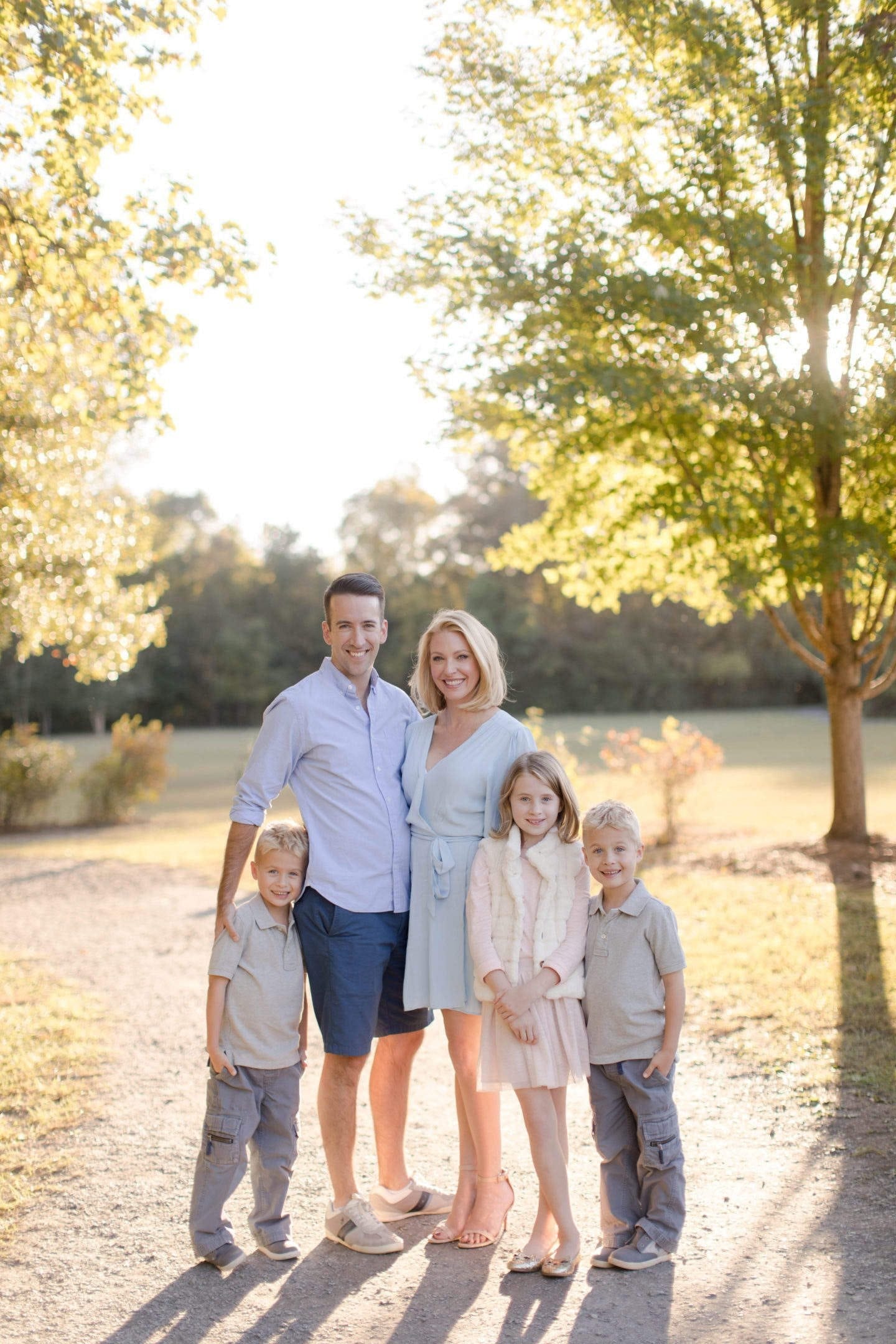 Kelly Page is bluegraygal and she is walking with her family