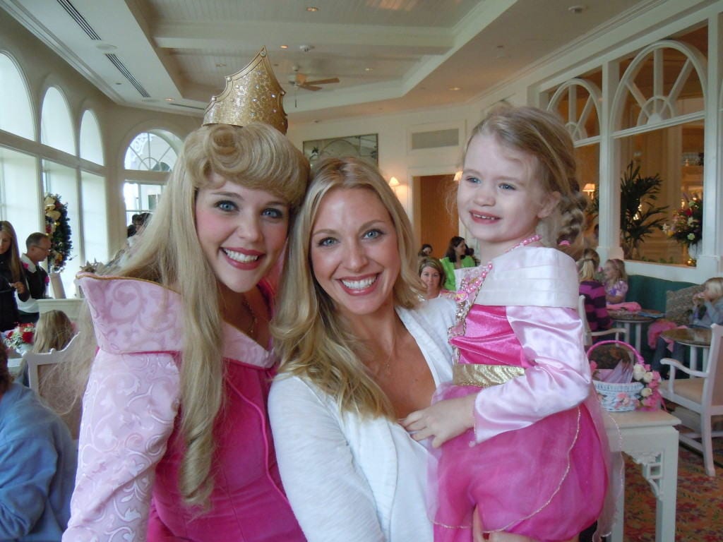 A Disney World mom blog with ways to stay sane at the Magic Kingdom with kids. Sleeping Beauty breakfast with my daughter.