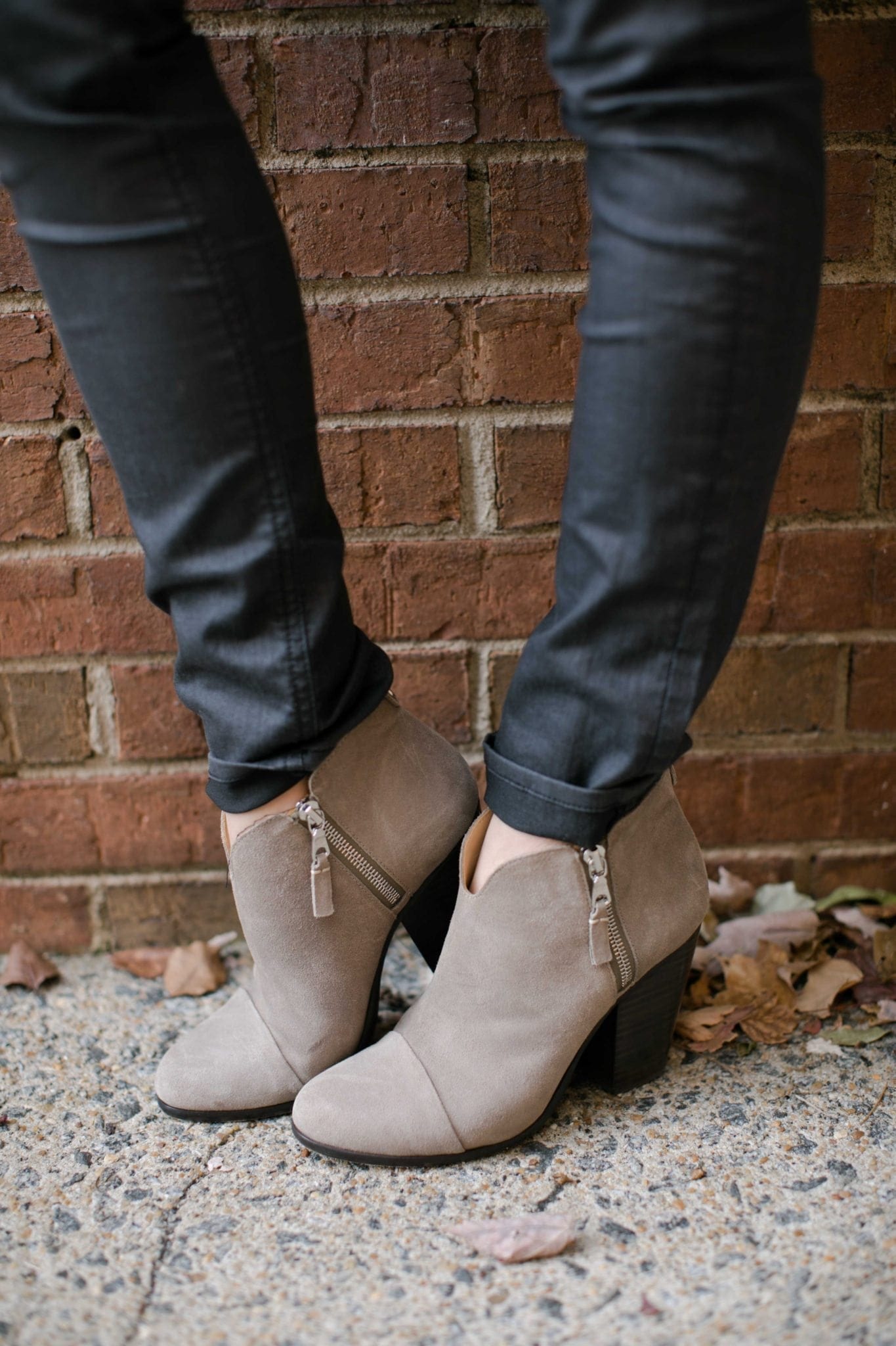 suede booties in summer