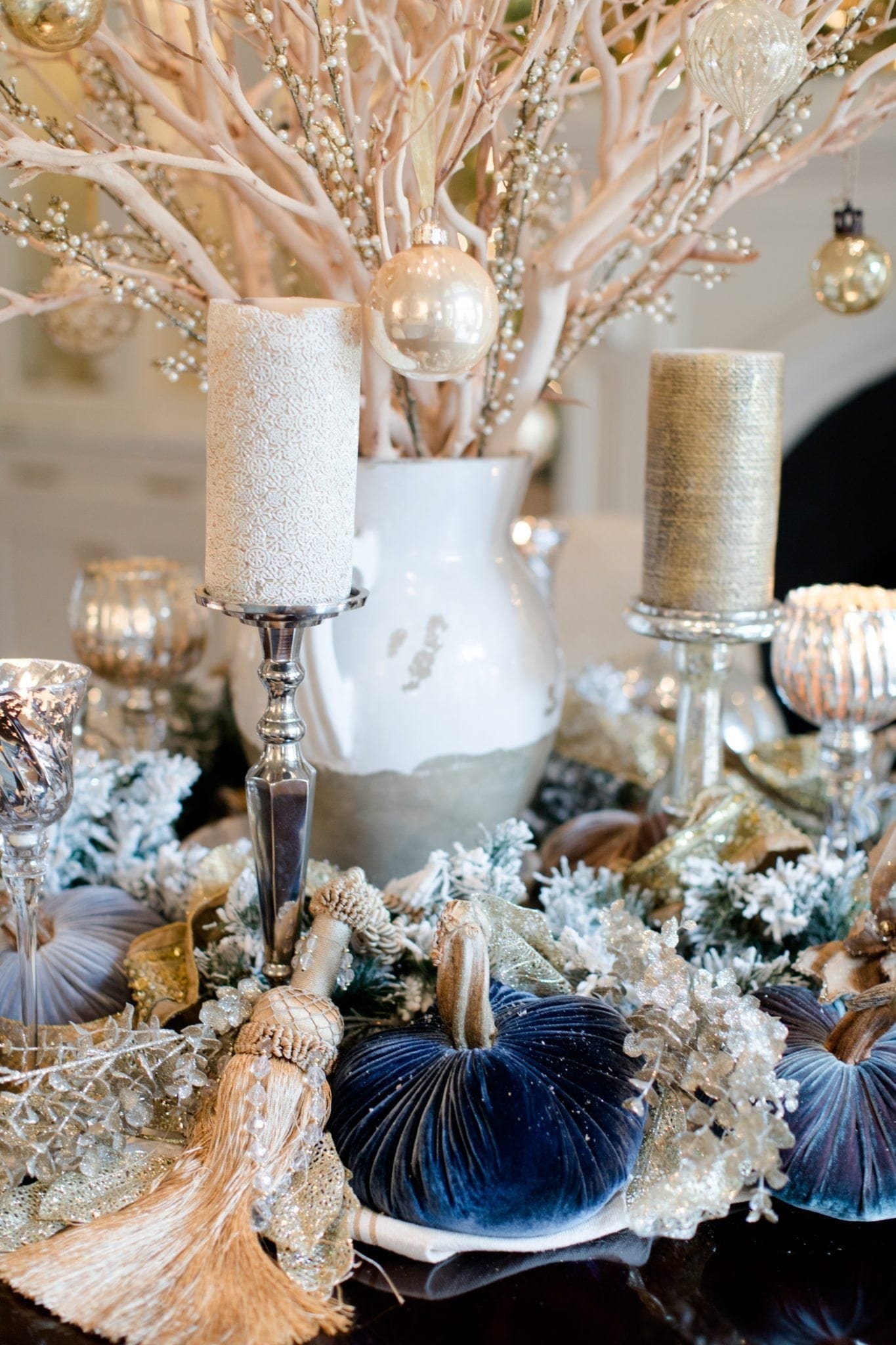 Blue Christmas Decorating Ideas  A Tour of Our Home