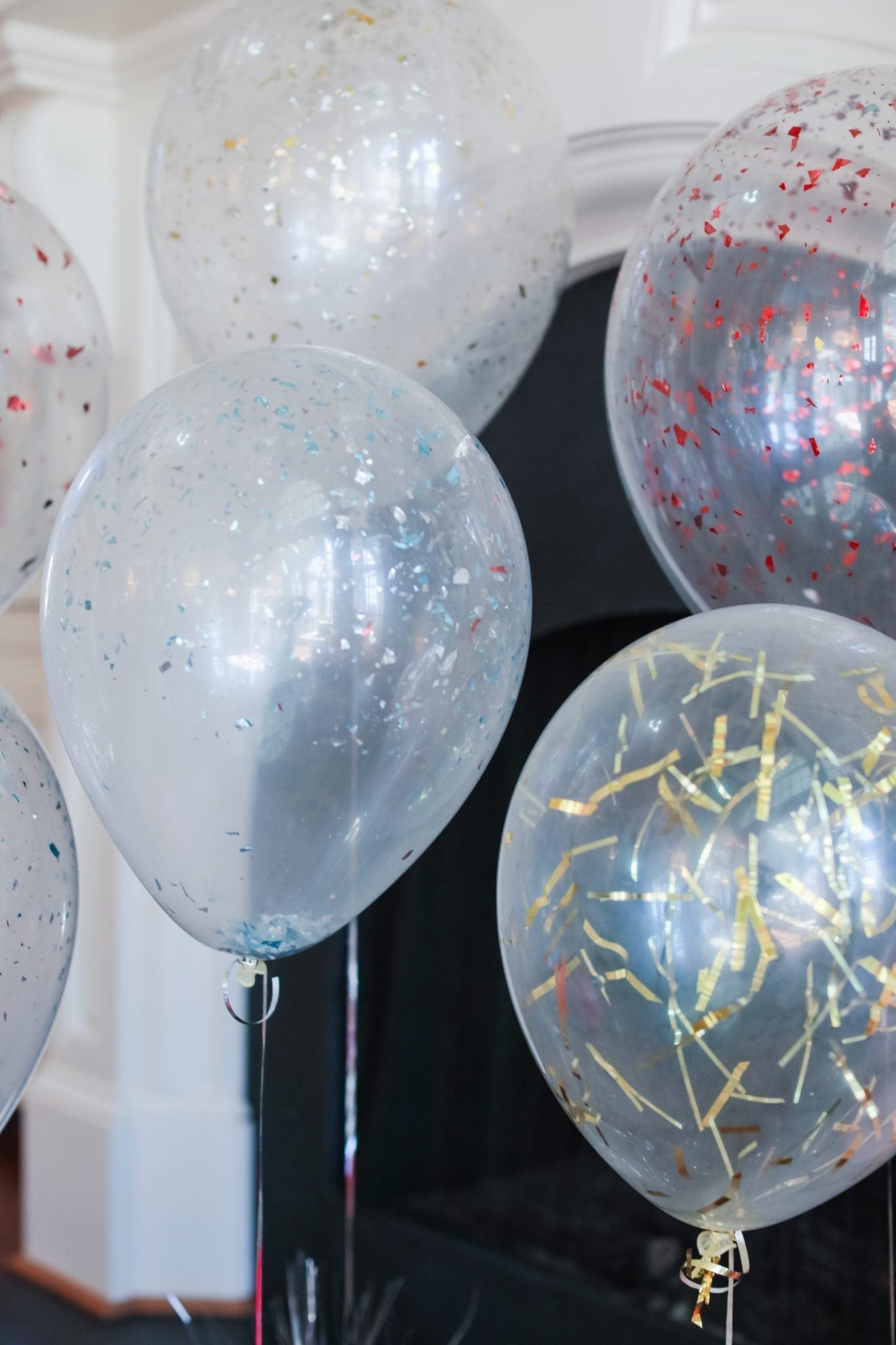 DIY Glitter filled balloons for easy ways to decorate for parties. Easy ways to celebrate all days of Valentines week