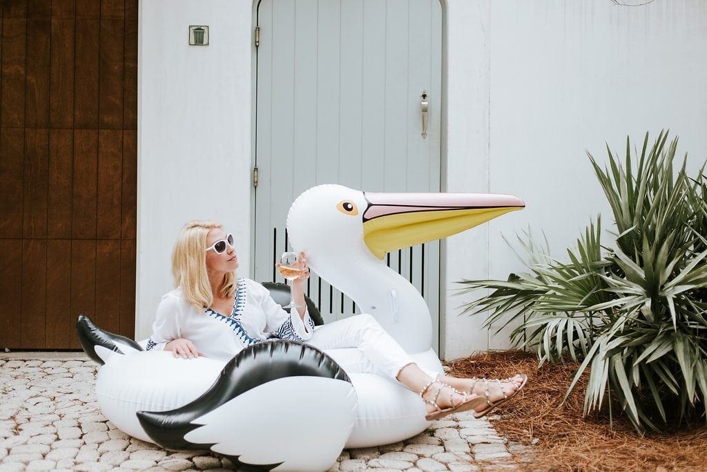 Review of Pelican Sunnylife floats by lifestyle blogger Kelly Page for BlueGrayGal.