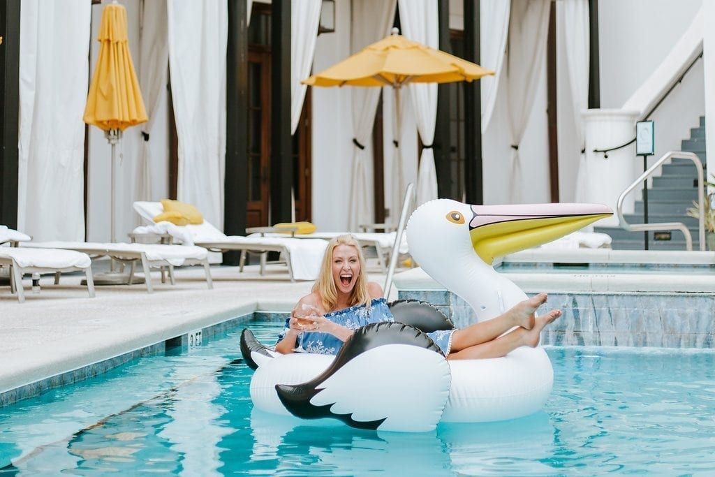 bluegraygal in Sunnylife Australia Pelican for Knock Atlanta
