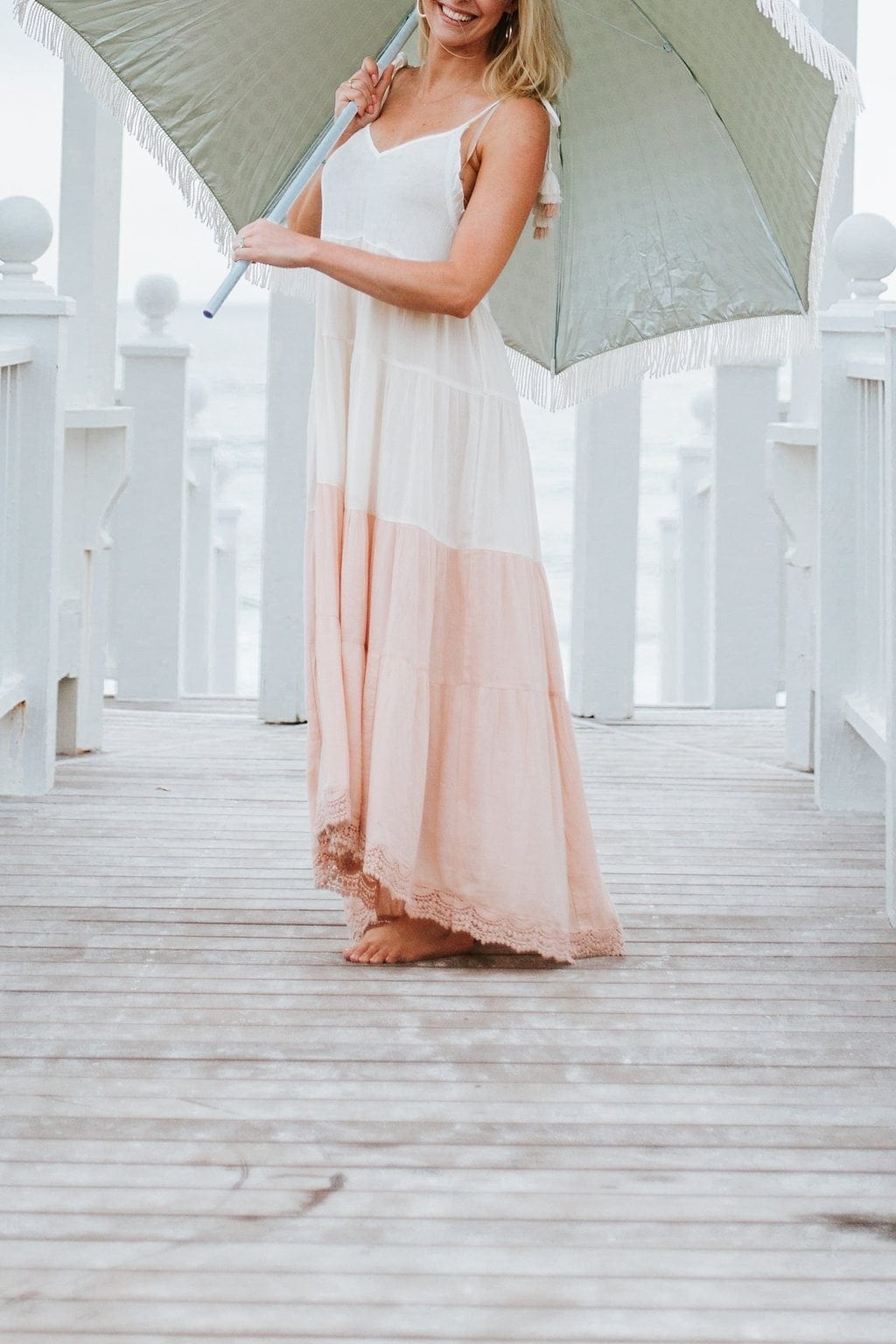 pink maxi beach dress