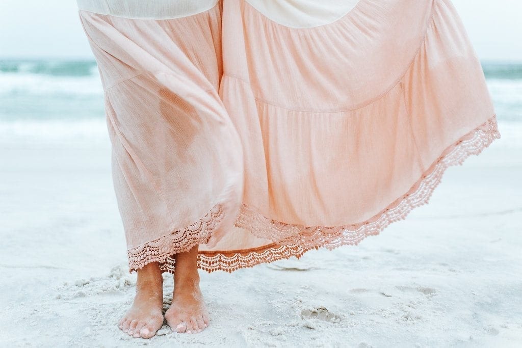 light pink beach dress