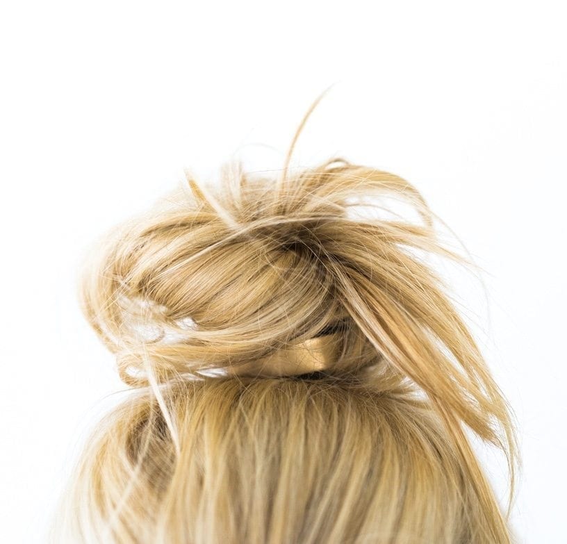 Learn a hairstyle top knot bun hairstyle in under a minute! | bluegraygal