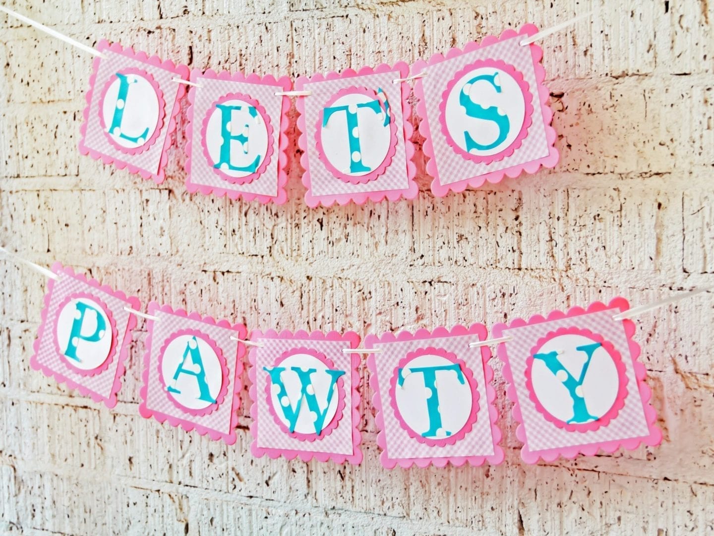 Let's Pawty cat party banner