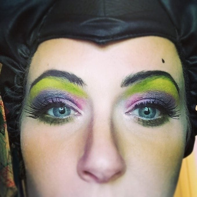 maleficent halloween costume makeup tutorial.