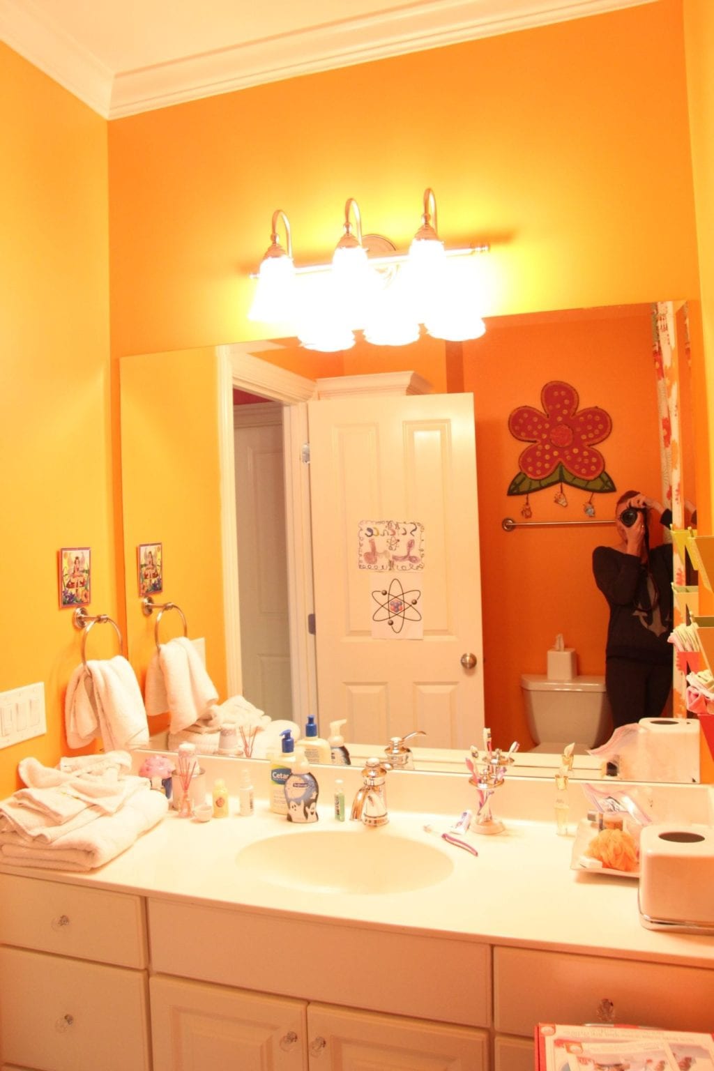 Girls Bathroom Makeover: From Loud to Fun & Colorful! I bluegraygal