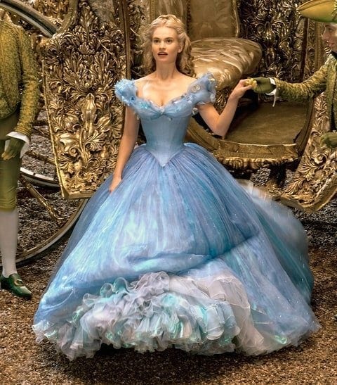 Cinderella remake scene which inspired my baby blue Christmas tree ideas.