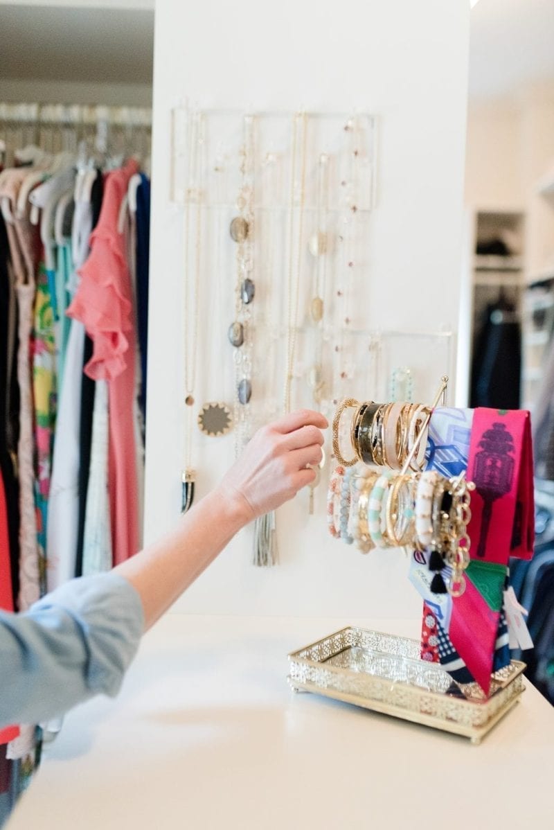 How to display and hang jewelry in a small space.
