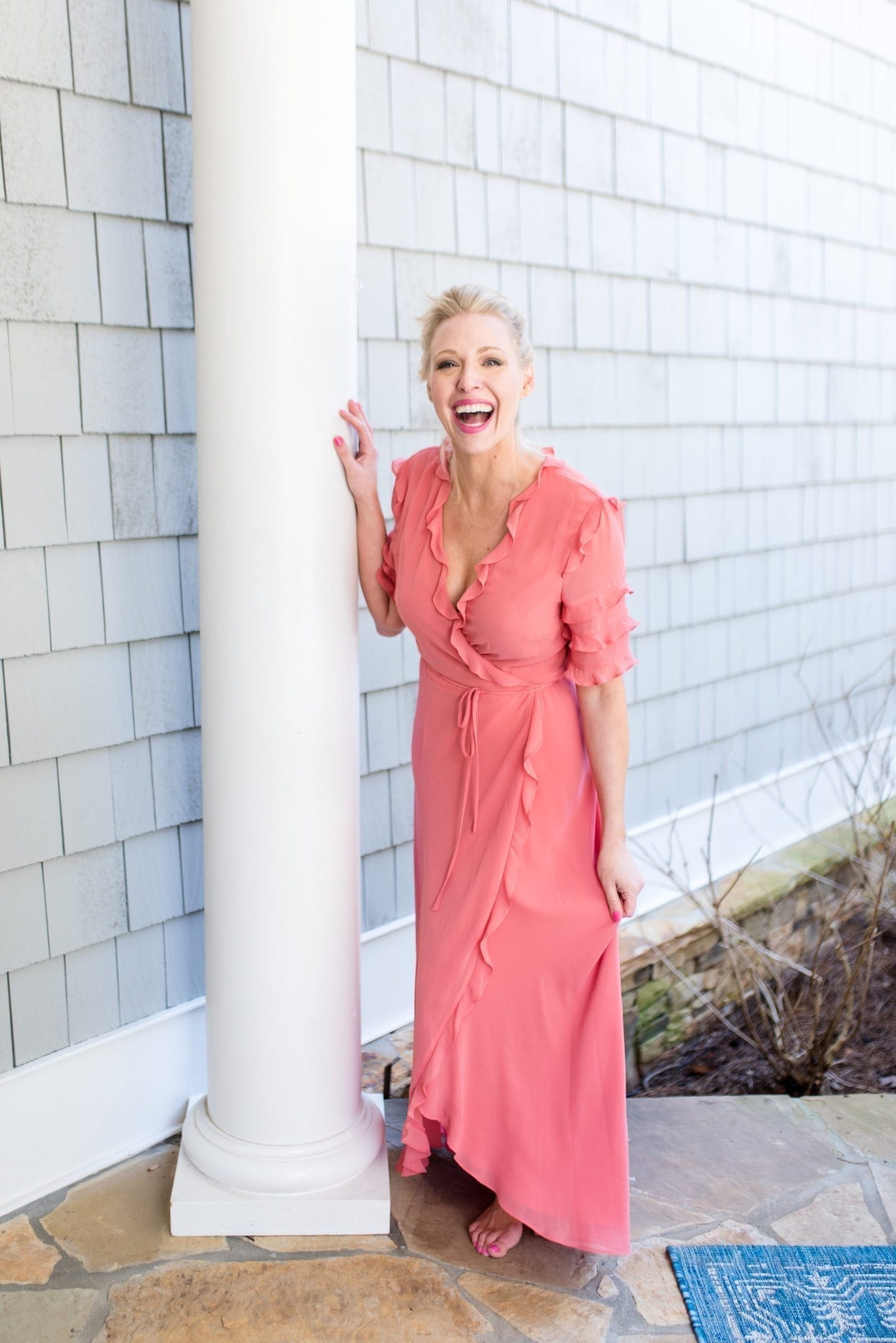 Cute dresses for vacation! Ruffle wrap maxi dress from Nordstrom.