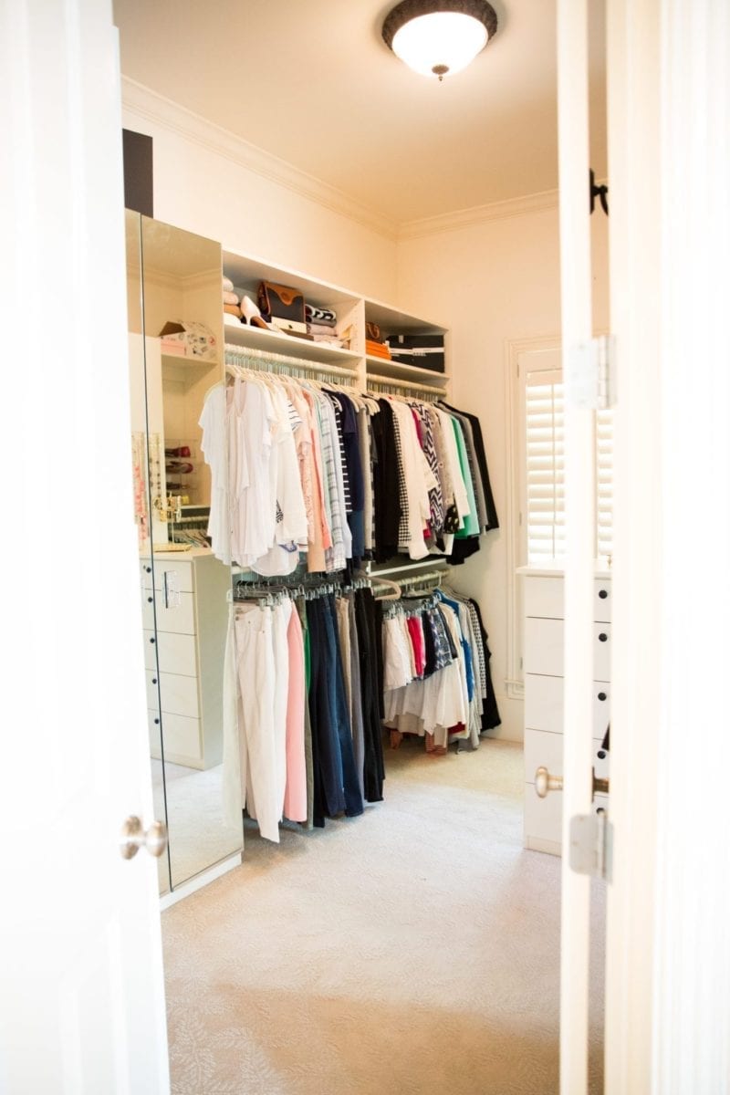 How to organize walk in closets.