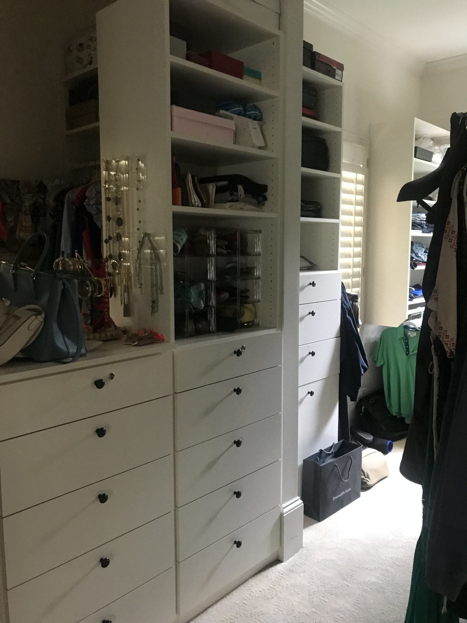 Walk in closet ideas.