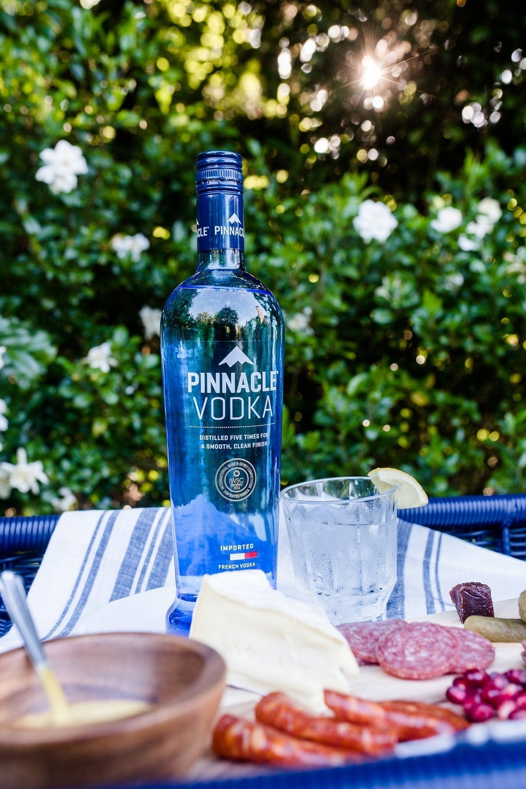 Review of Pinnacle Vodka. French Vodka and party tips for garden party.