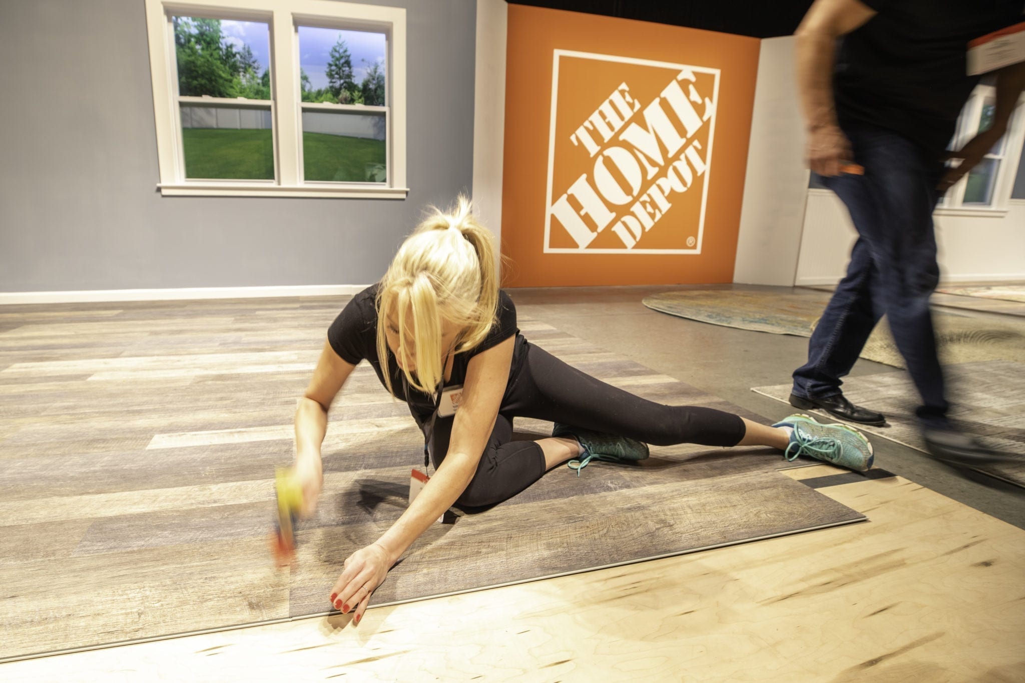 Vinyl hardwood flooring from The Home Depot.