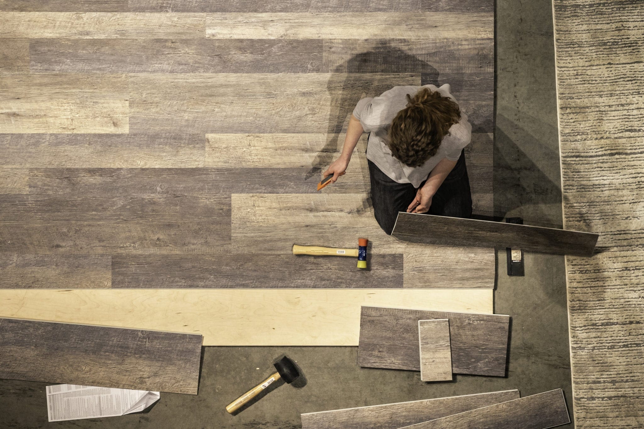 Tips for vinyl flooring that looks like hardwood and how install flooring yourself.