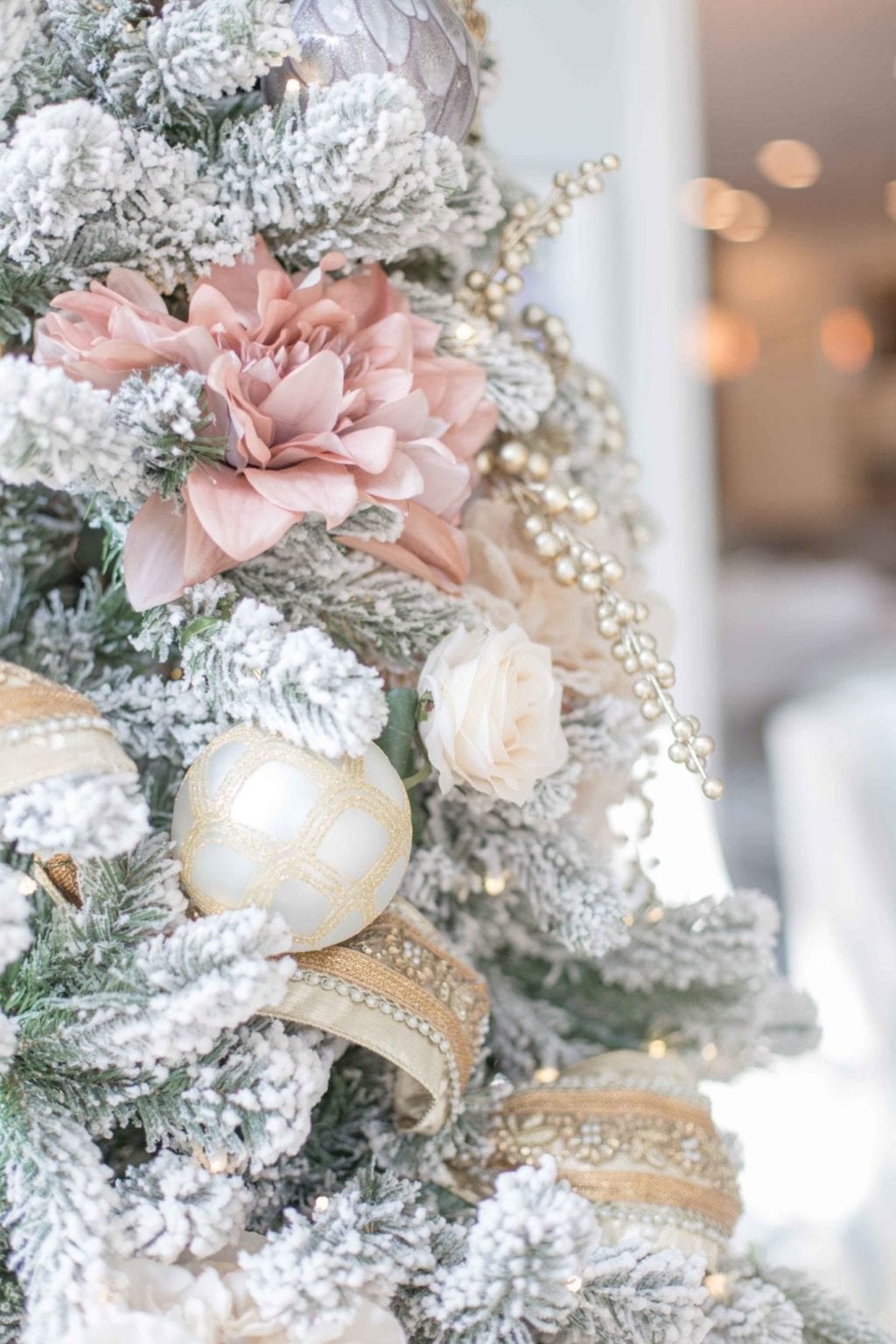 4 Ways to Decorate Your Tree Using Christmas Tree Flowers! BlueGrayGal