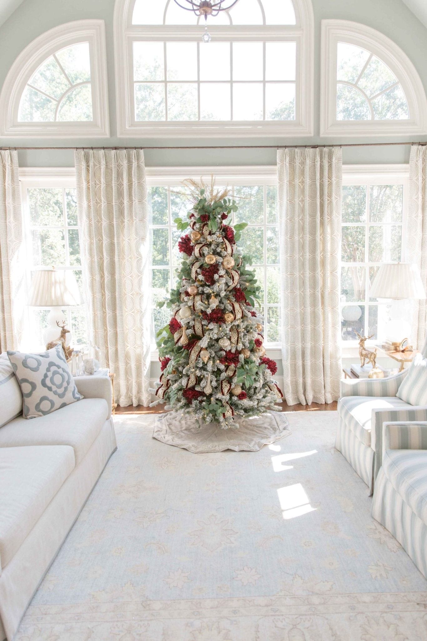 All the Christmas tree decorating ideas red and gold!