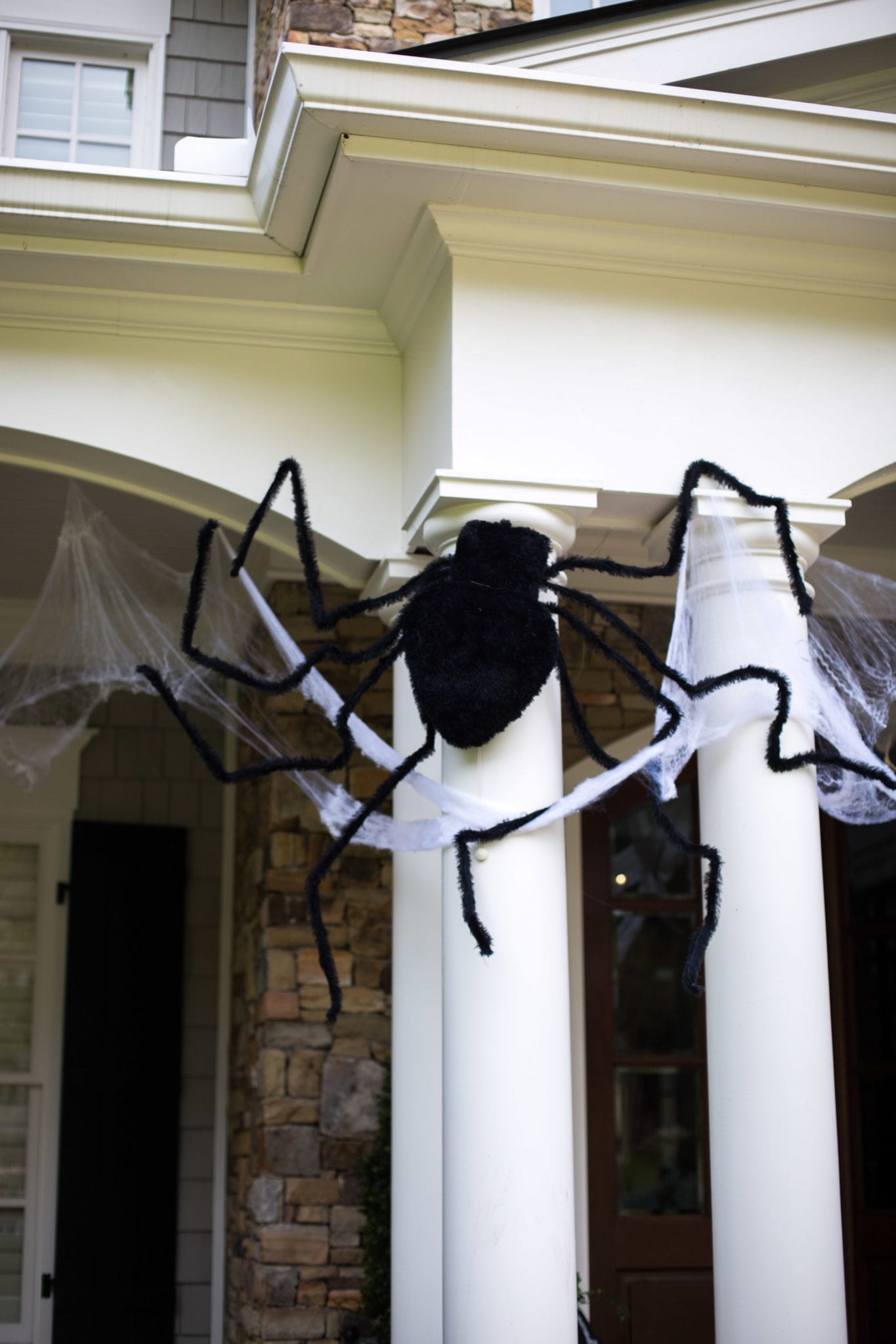 Outdoor spider for decorating your house for Halloween.