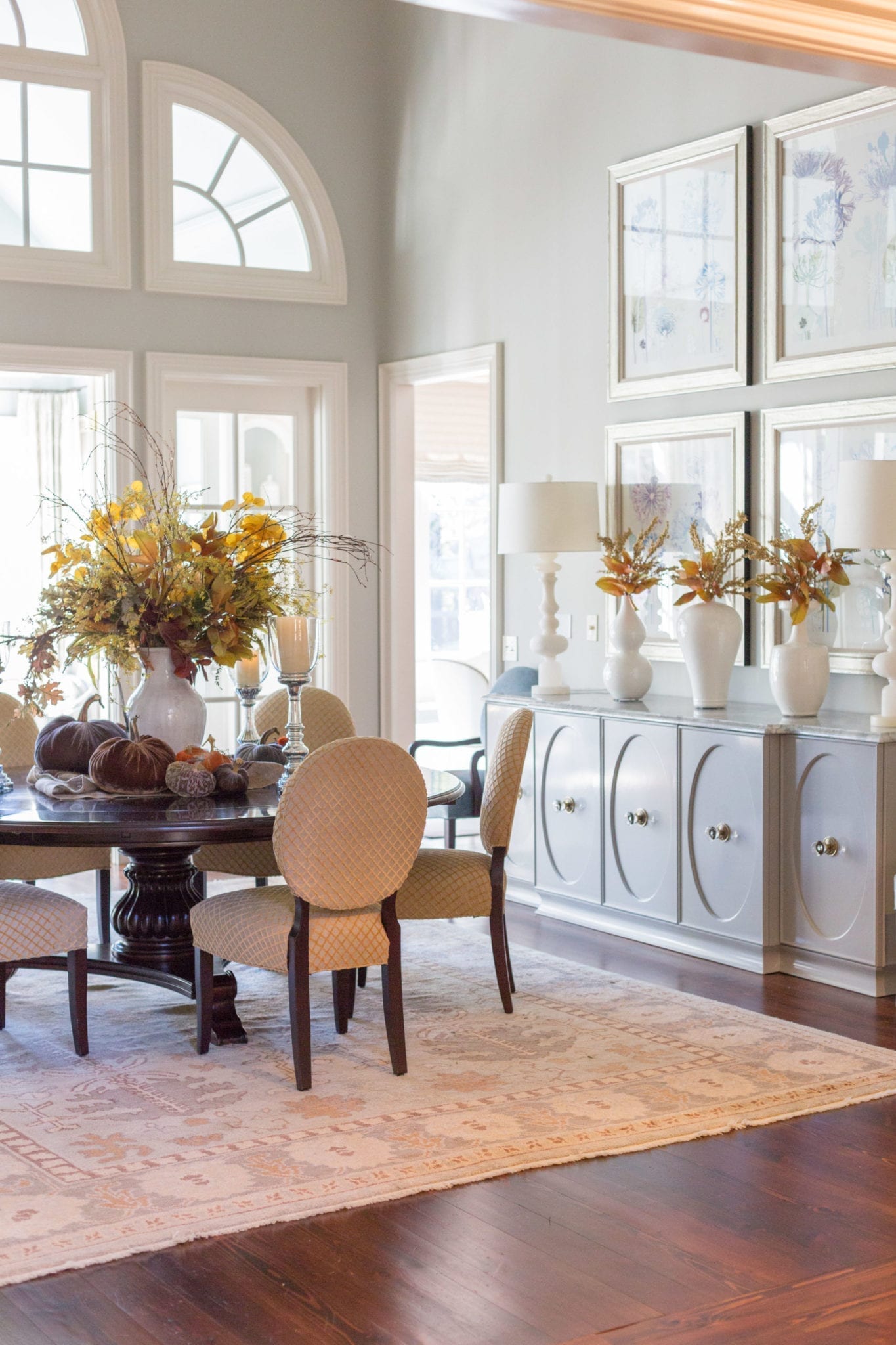 Dining room Decor for Thanksgiving
