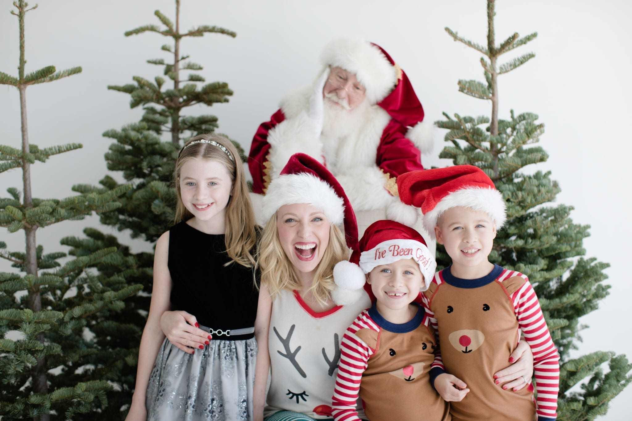 Kids christmas pajamas for family photos for Christmas Cards.