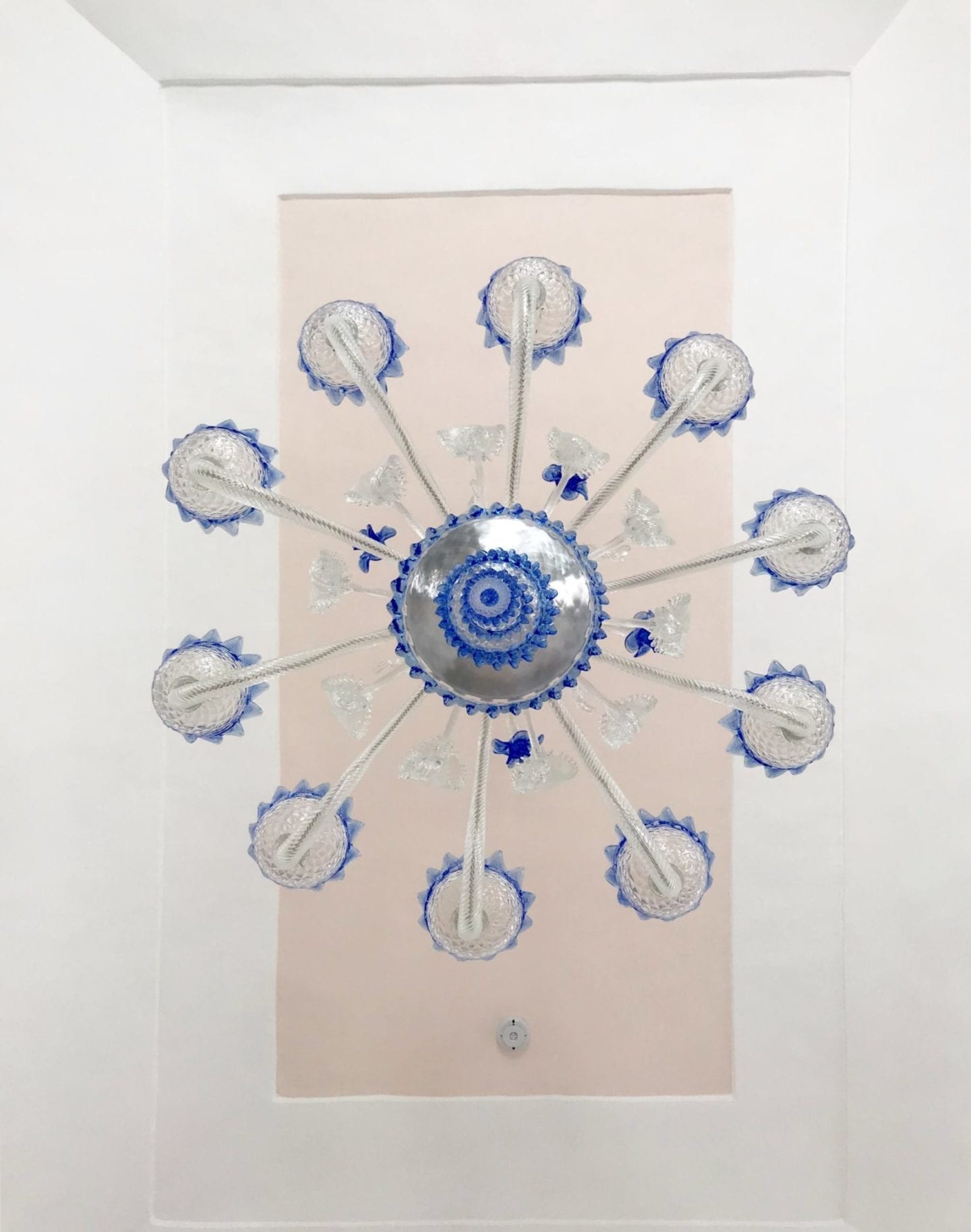 Villa Rufolo blue chandelier.