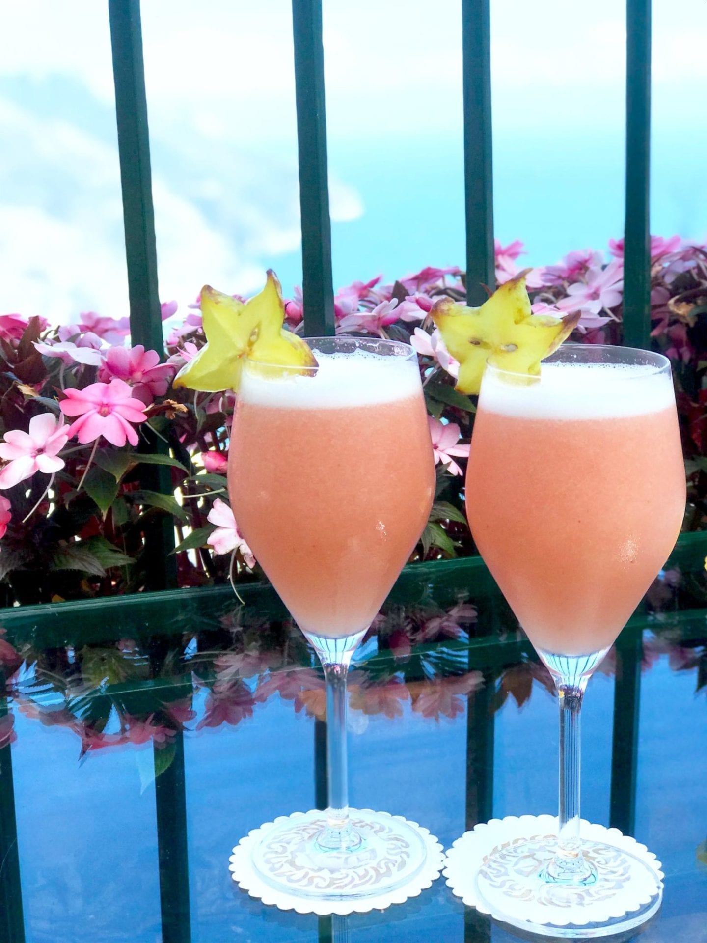 Ravello Italy trip details. Mimosas in Palazzo Ravino.