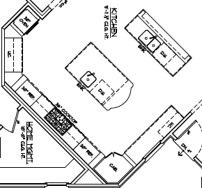 Kitchen layout with double island