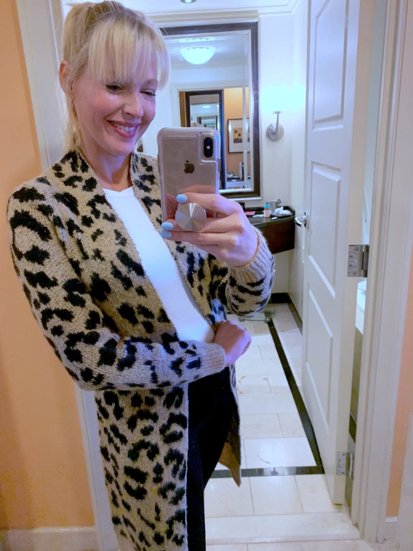 How to wear leopard for fall. Casual cardigan on sale.