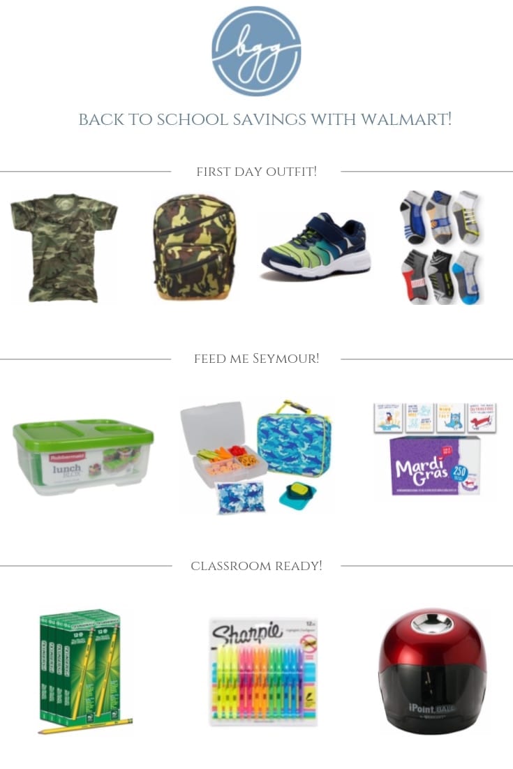 Online shopping for back to school supplies. Sales on Camo clothes for kids, lunch boxes on sale, or school supply lists that you have to have discounted.