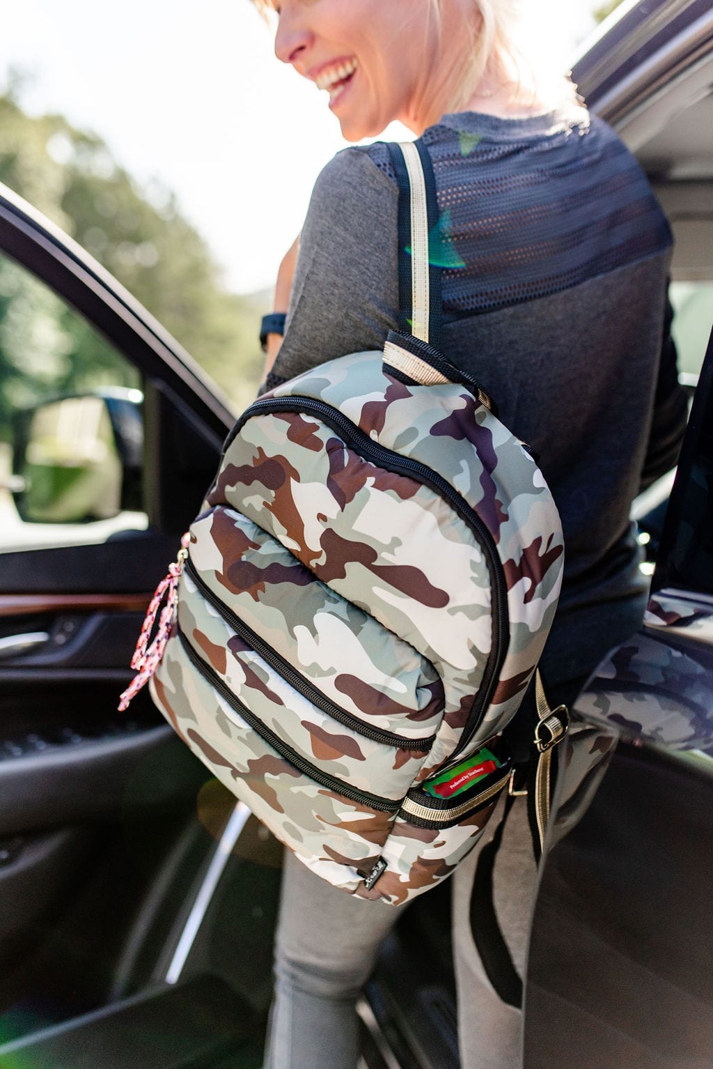 Save time and money on back to school supplies! Walmart Backpacks on Sale for girls. Camo backpack with pink and gold accents.