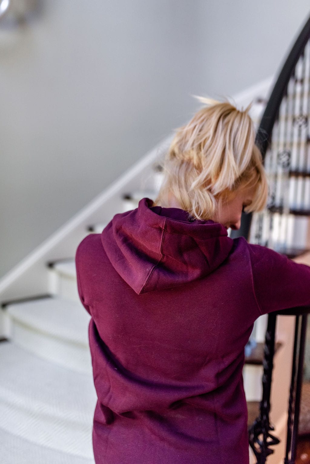 Volcom clothing - athletic sweatshirt great for women in fall. Merlot hoodie.