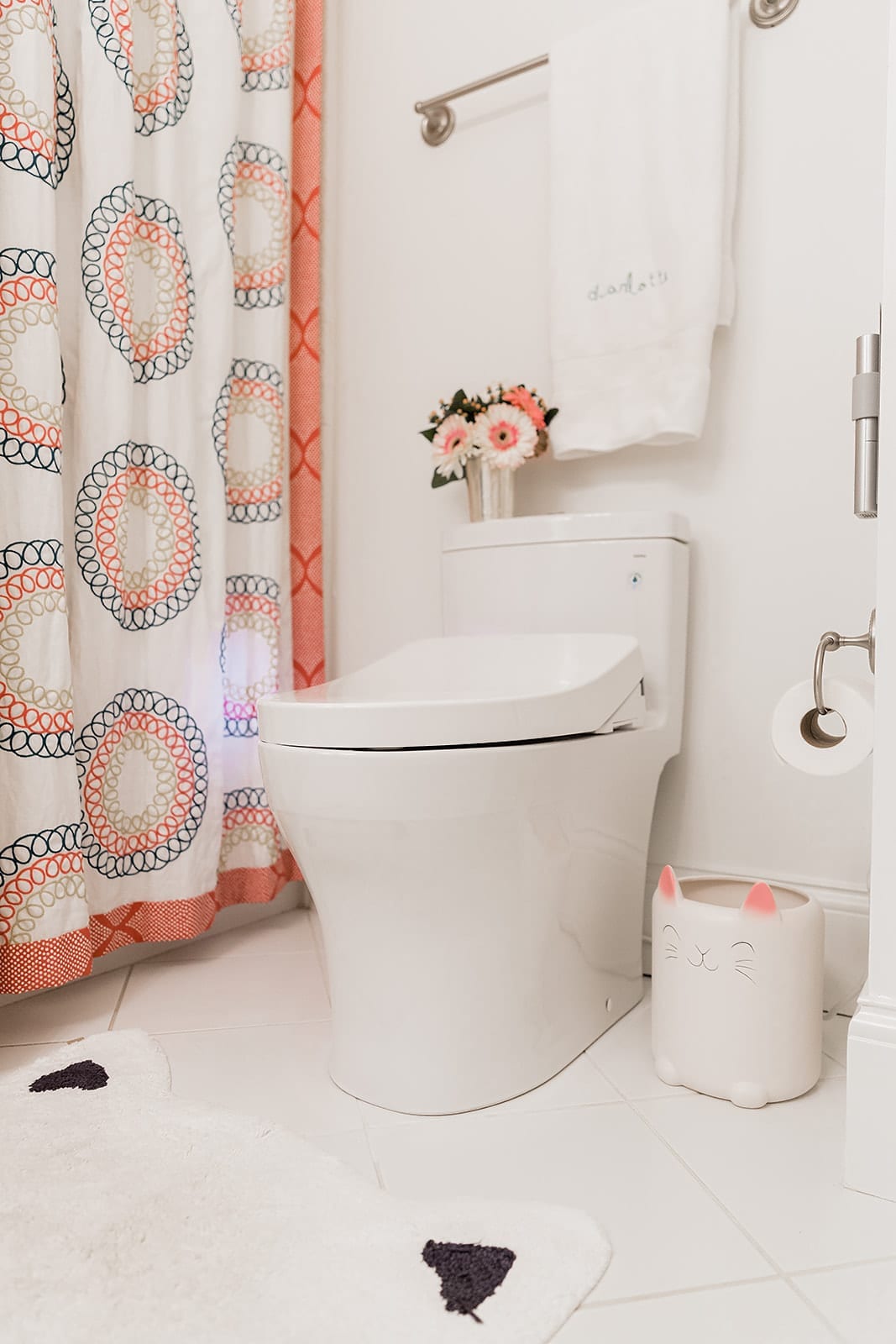 Be “TOTO-ly” clean! We put in a TOTO Aquia IV WASHLET+ S550e in both our powder bathroom, and our daughter’s bathroom. Why? Because life w/ 3 busy kids make these bathroom areas, ahem, well-loved! Kids can rush through hand washing. This WASHLET+ model provides auto-open/close lid and auto-flush! No hands touching anything! Plus, I feel better knowing my little people get properly clean thanks to the bidet “services” of WASHLET 😉 Head to my website for all the details so you can get “TOTO-ly” clean, too! TOTO WASHLET is in our kids bathroom.