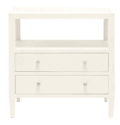 Ivory Nightstand with two drawers