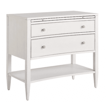 Ivory Nightstand with Shelf