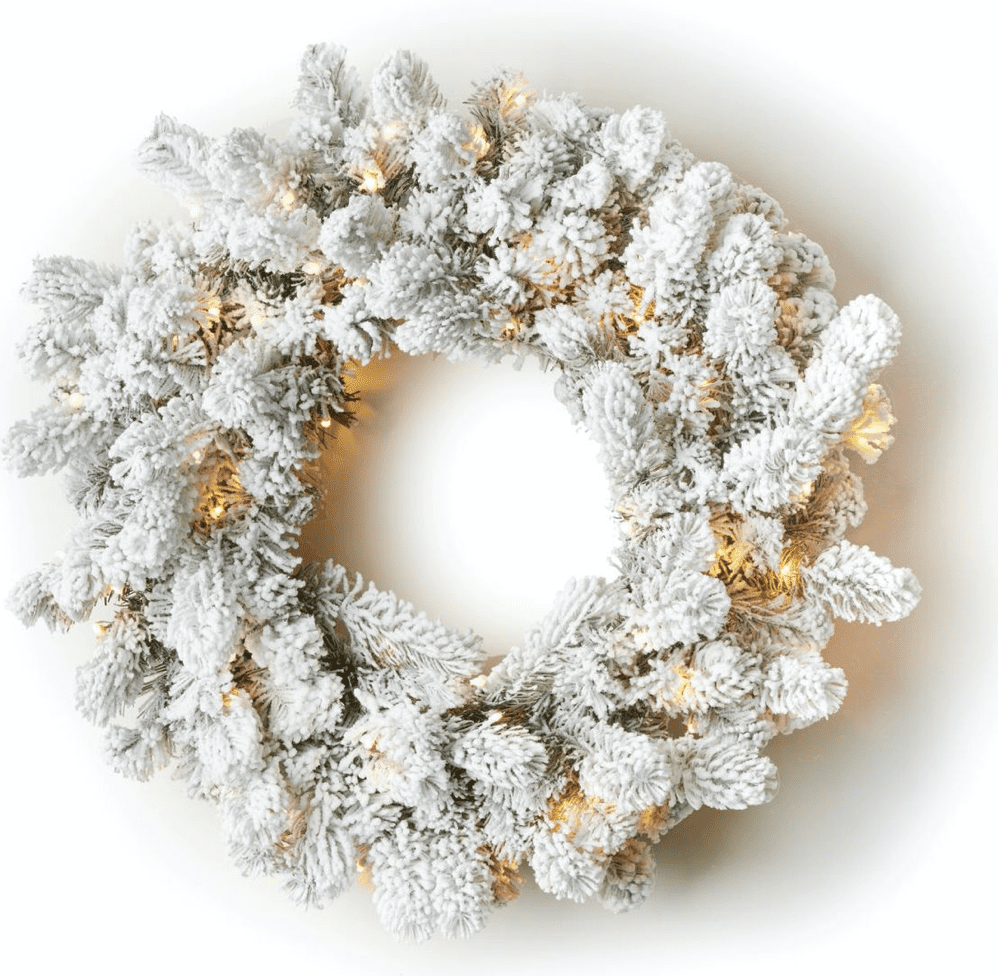 Flocked Christmas Wreath