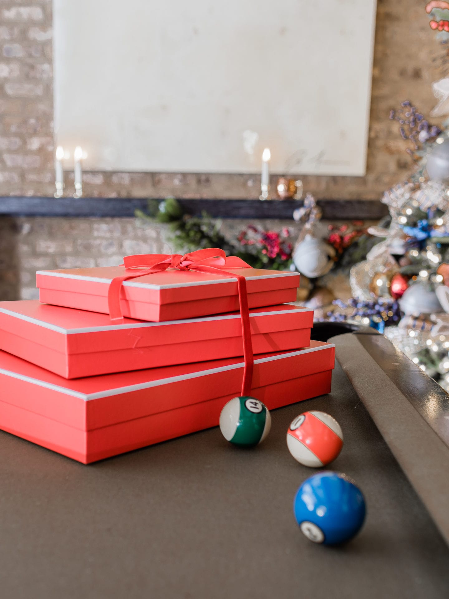 Challenge: create an over-the-top, super "extra" Christmas tree using rustic Christmas tree decorations! I wanted to invoke a ski-lodge type Christmas tree with country accents, warm navy blue Christmas tones and red accents. You be the judge if I succeeded!
