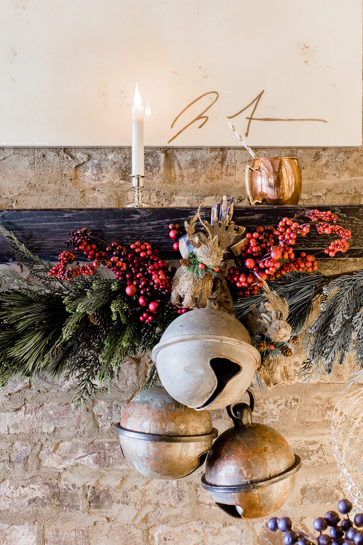 Challenge: create an over-the-top, super "extra" Christmas tree using rustic Christmas tree decorations! I wanted to invoke a ski-lodge type Christmas tree with country accents, warm navy blue Christmas tones and red accents. You be the judge if I succeeded!