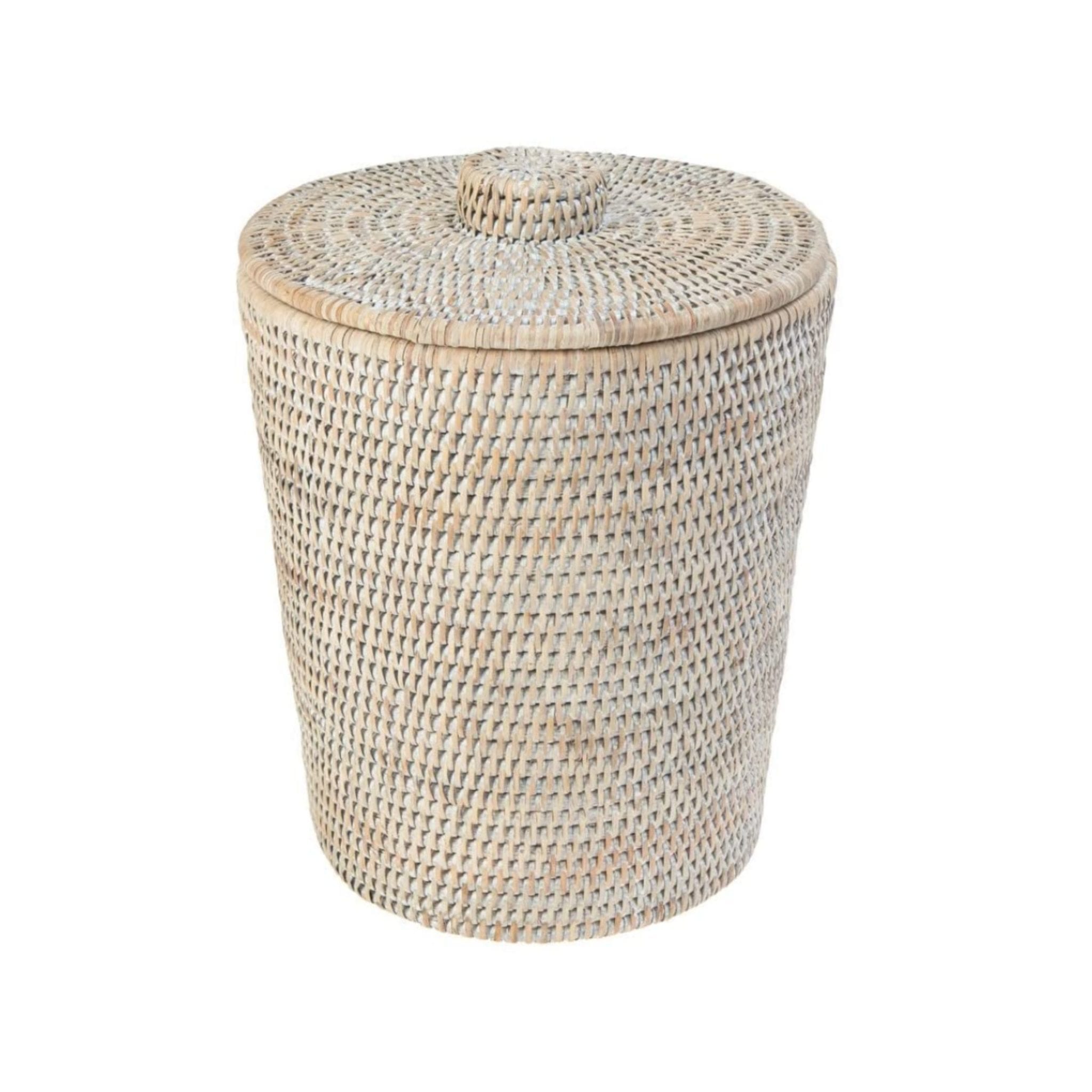 Rattan Round Waste Basket