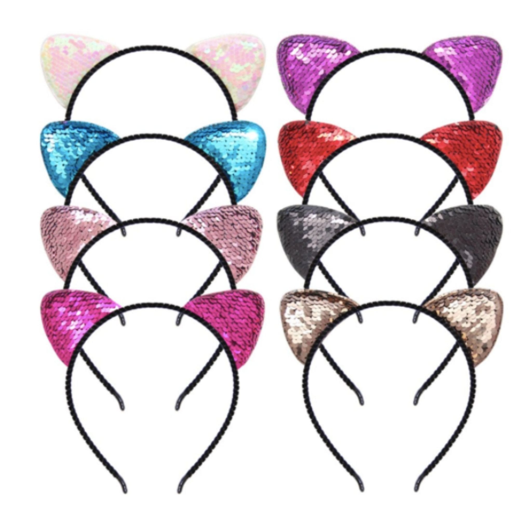 Reversible Sequin Cat Ears Headband