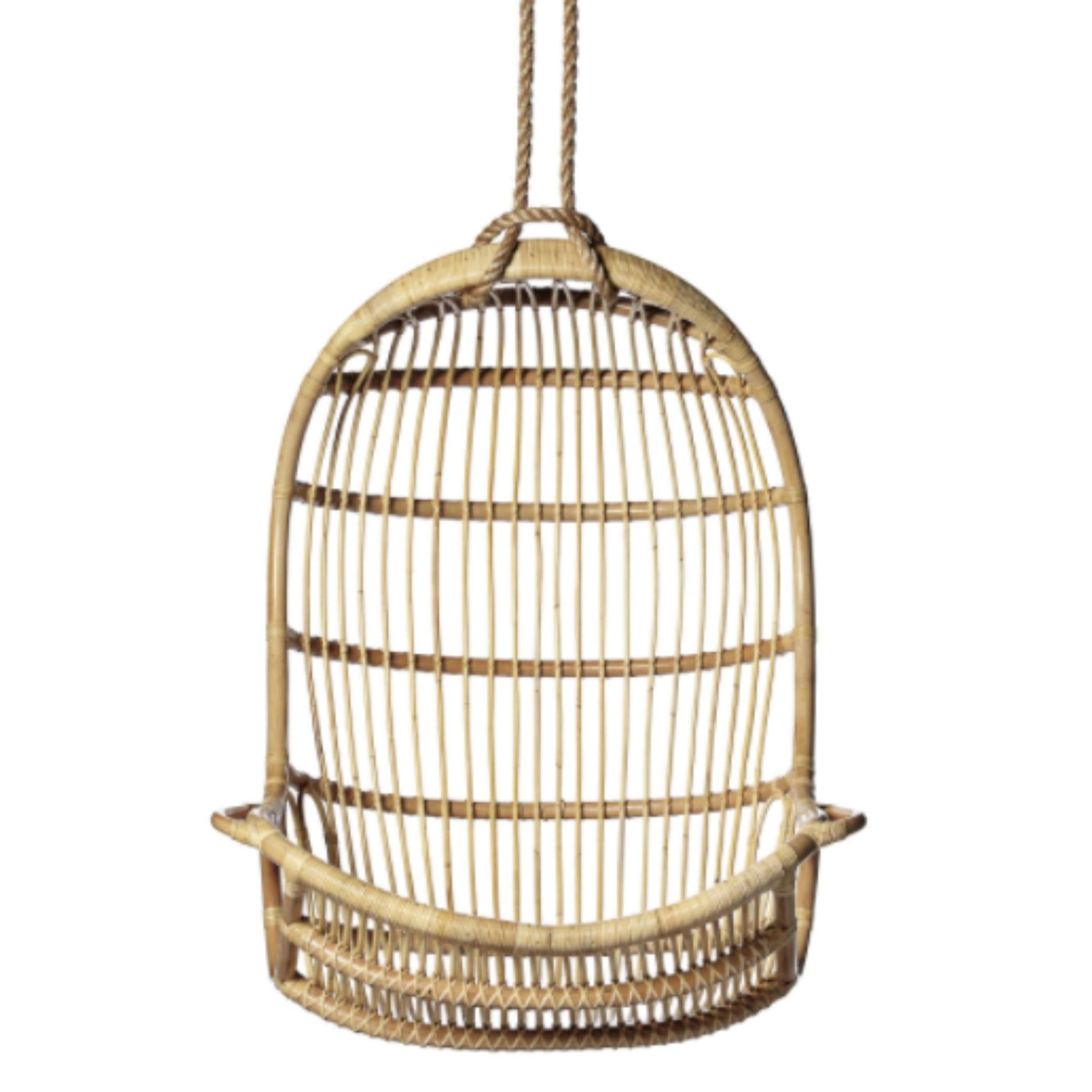 Serena & Lily Natural Hanging Rattan Chair