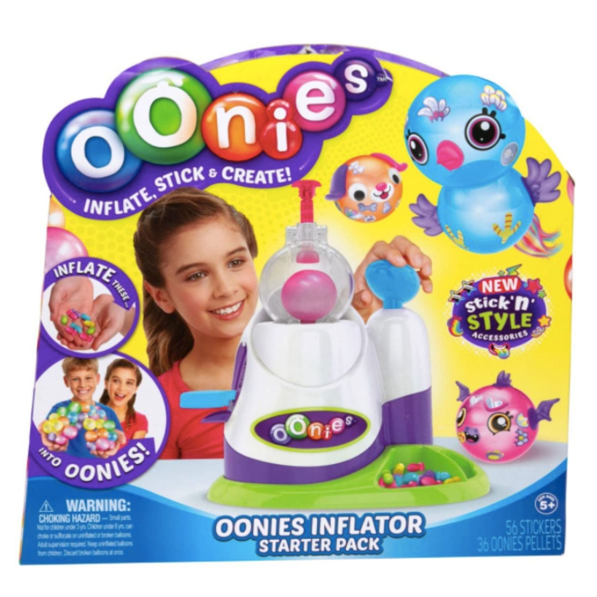 Oonies Inflator Starter Pack with Stick 'n' Style Accessories