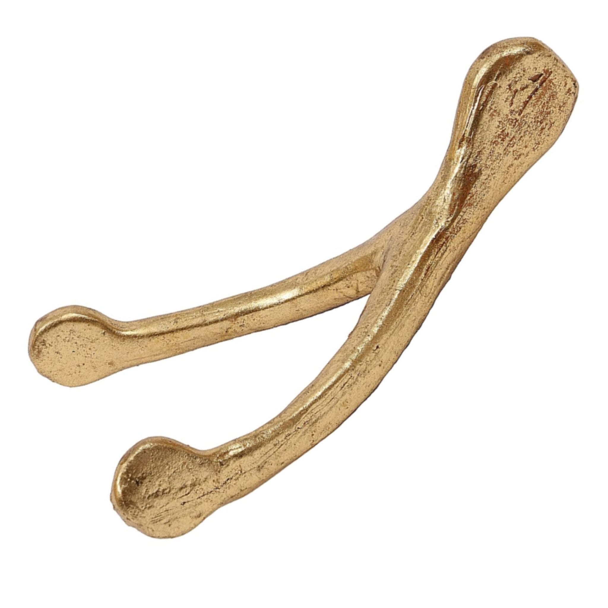 Creative Co-op Gold Resin Wish Bone Decoration