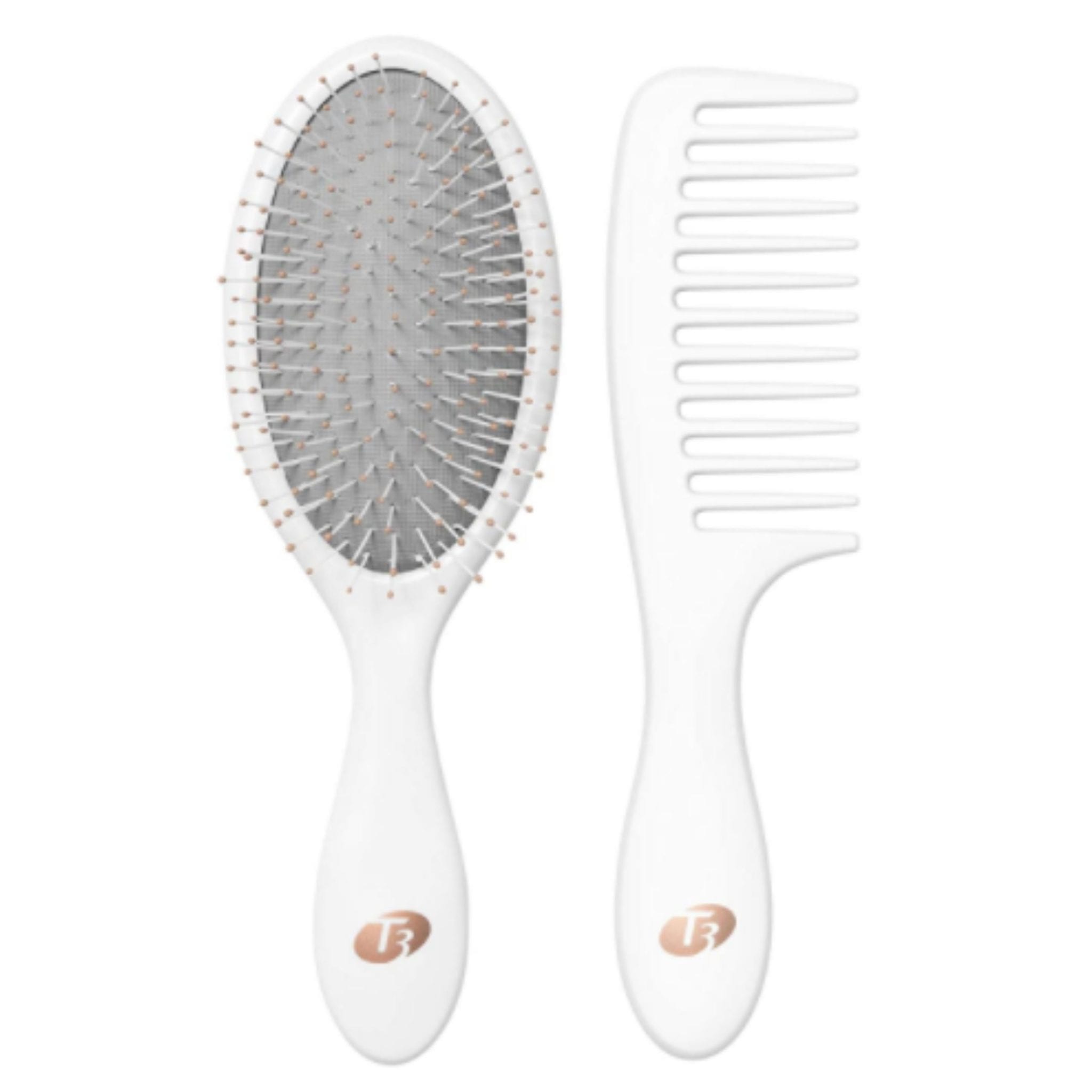 T3 - White Detangle Duo Wet/Dry Brush Set