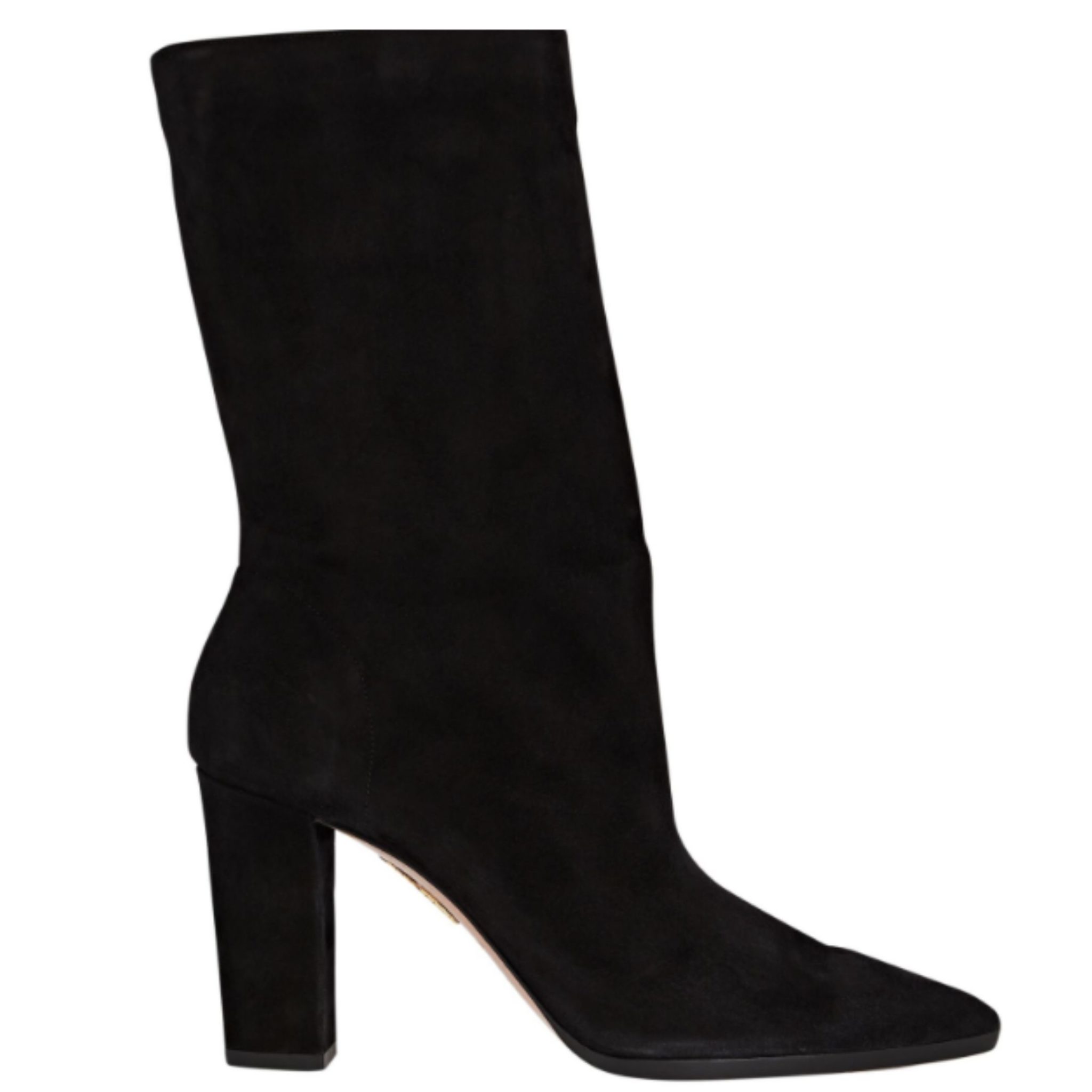 AQUAZZURA Skyler 90 Black Suede Booties