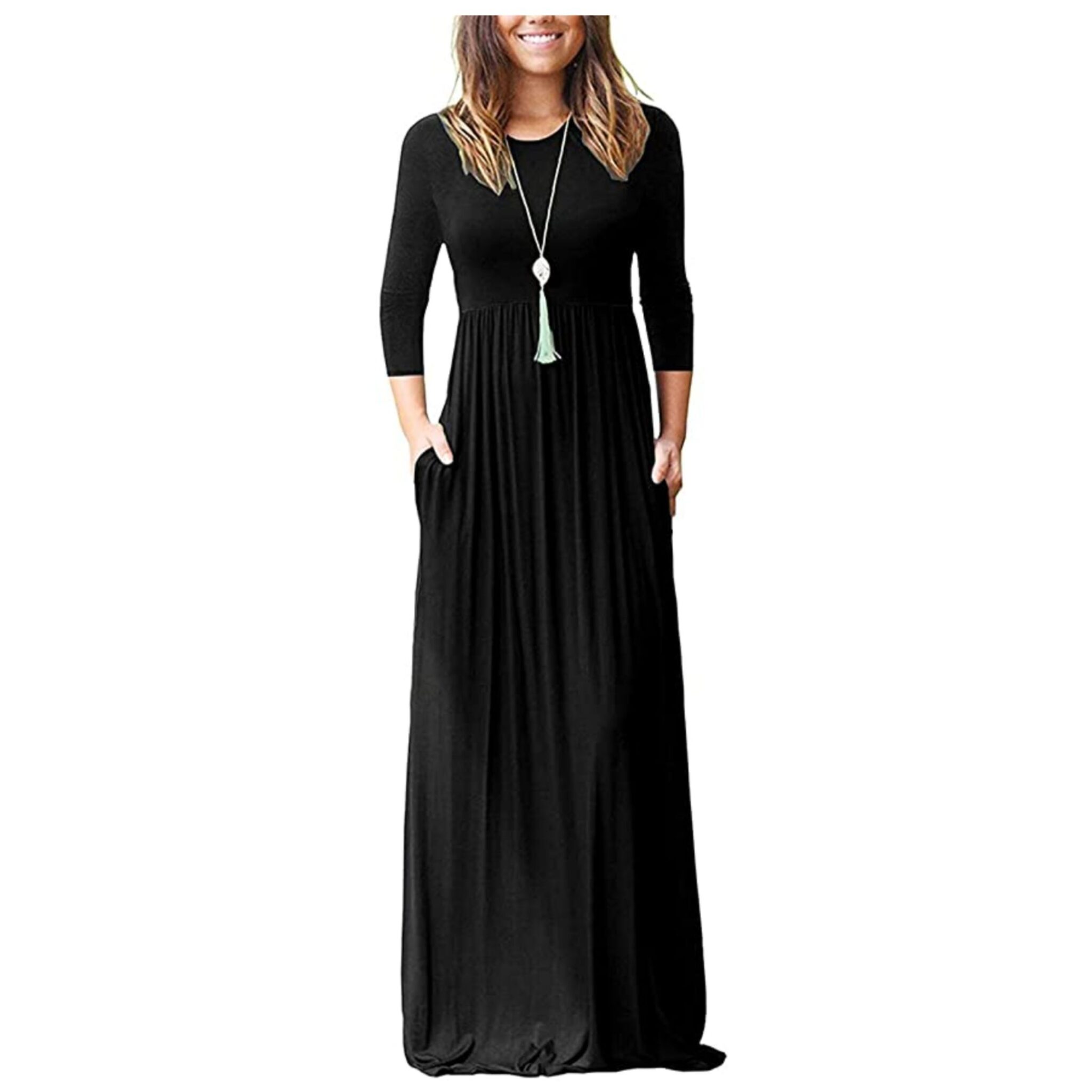Black Long Sleeve Maxi Dress