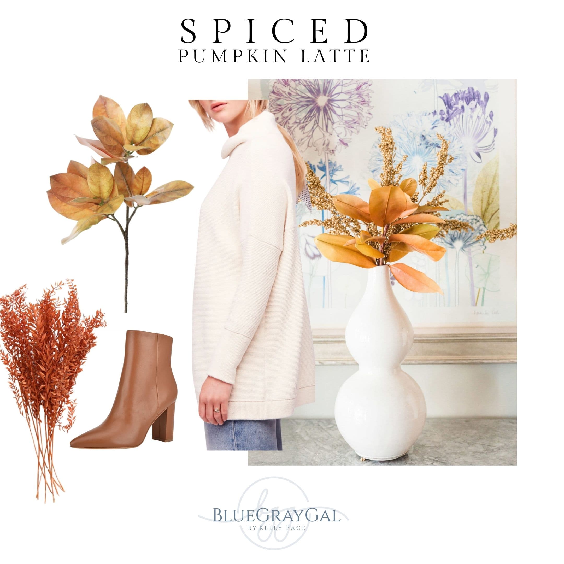 Fall aesthetic outfits in ivory and browns for womens fall fashion.
