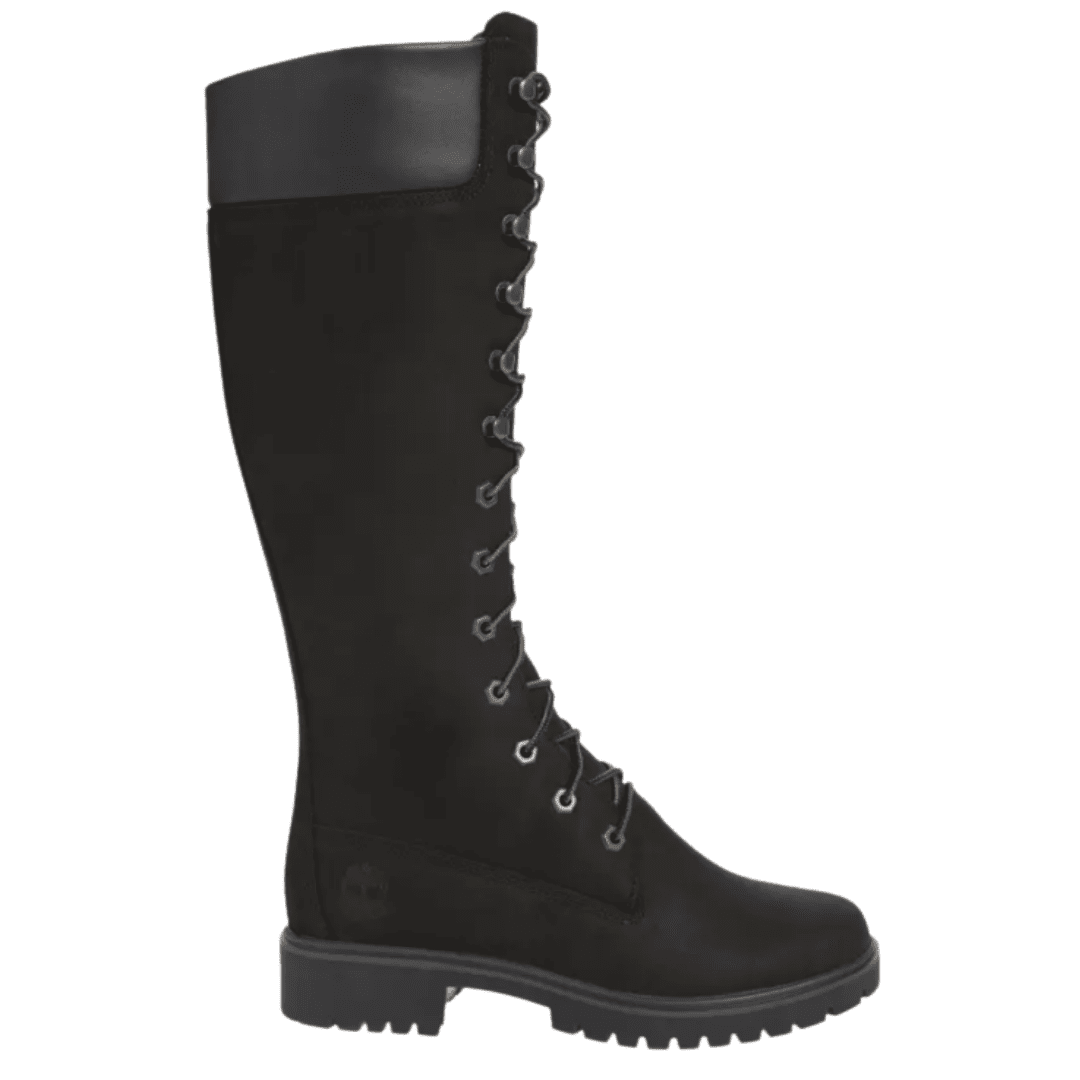 Sheek Black Timberland Boots Nordstrom with a lace-up knee high winter boots style. These are sure to keep your feet and your legs out of the winter weather.