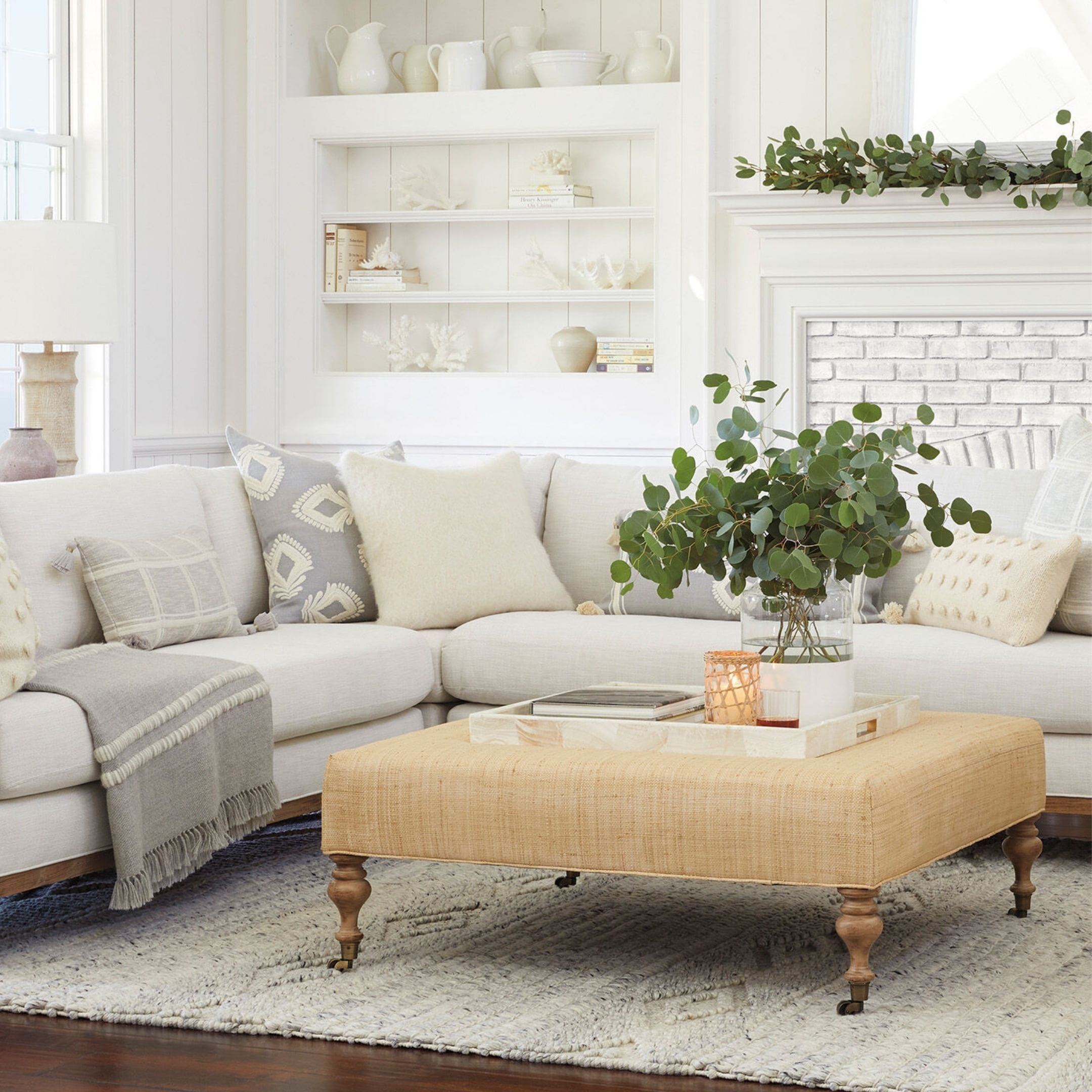 Chelsea Ottoman Coffee Table by Serena & Lily.